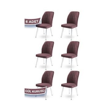 Canisa Concept Platinum 6 Adet Beyaz Ayaklı Mutfak ve Yemek Sandalyesi