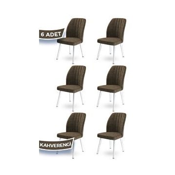 Canisa Concept Platinum 6 Adet Beyaz Ayaklı Mutfak ve Yemek Sandalyesi