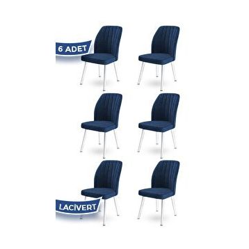 Canisa Concept Platinum 6 Adet Beyaz Ayaklı Mutfak ve Yemek Sandalyesi
