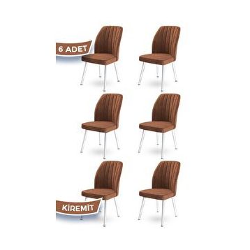 Canisa Concept Platinum 6 Adet Beyaz Ayaklı Mutfak ve Yemek Sandalyesi