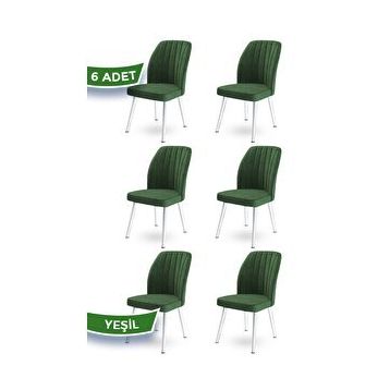 Canisa Concept Platinum 6 Adet Beyaz Ayaklı Mutfak ve Yemek Sandalyesi