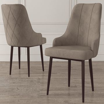 Canisa Eta Serisi 80x132 Açılabilir Mdf Beyaz Ceviz Ayak Masa Takımı ve 4 Adet Cappucino Sandalye