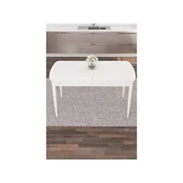 Canisa Eva Serisi Açılabilir 80x132 MDF Beyaz Yemek Masası