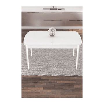 Canisa Nex Serisi Açılabilir 80x132 MDF Beyaz Mutfak Masası