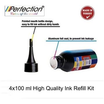 Canon 5x100 ml Perfection E414 404 484 E474 Yazıcı Uyumlu Kartuş Dolum Seti