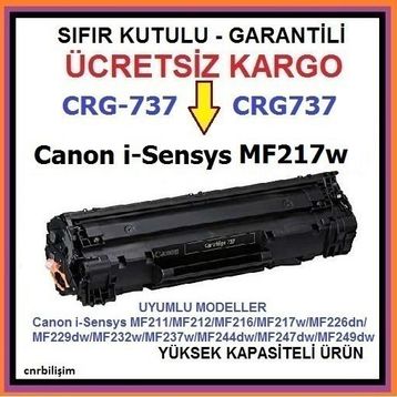 Canon Calligraph CRG 737 Bk Muadil Kartuş