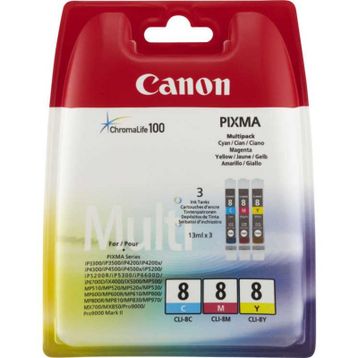Canon CLI-8C-CLI-8M-CLI-8Y Kartuş Avantaj Paketi