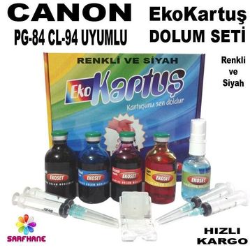 Canon E514 Ekokartuş Dolum Seti Kurtuş