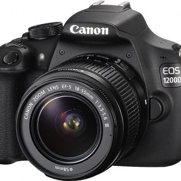 Canon EOS 1200D 18-55mm IS + 55-250mm IS Lens DSLR Fotoğraf Makinesi