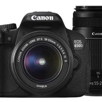 Canon EOS 650D 18-55mm IS II + 55-250mm Lens DSLR Fotoğraf Makinesi