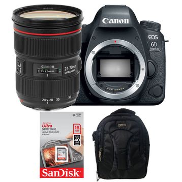Canon EOS 6D Mark II 24-70mm Lens DSLR Fotoğraf Makinesi