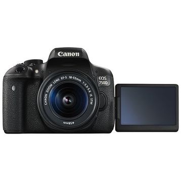 Canon EOS 750D 18-55mm + 75-300mm Lens DSLR Fotoğraf Makinesi