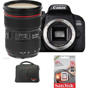 Canon EOS 800D + 24-70mm Lens DSLR Fotoğraf Makinesi