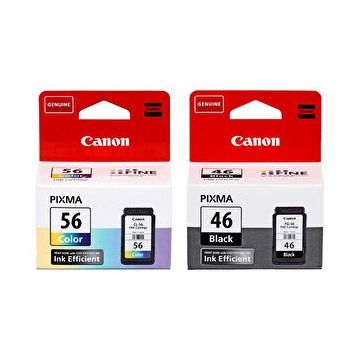 Canon PG-46 Siyah CL-56 Renkli Orijinal Mürekkep Kartuş Seti