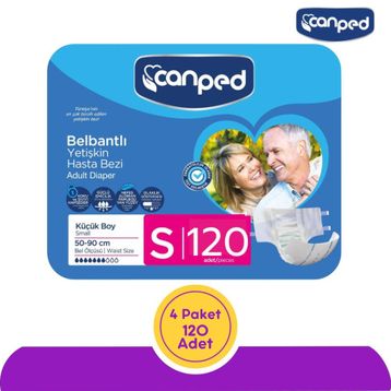 Canped 120 Adet 4 Paket Belbantlı Small Hasta Bezi