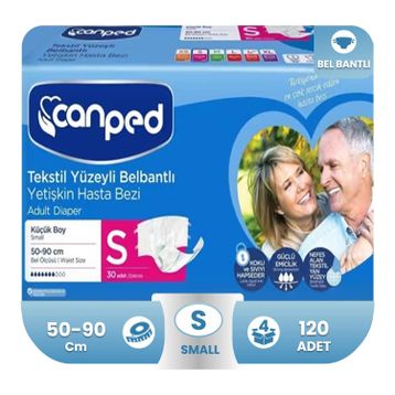 Canped 120 Adet S Belbantlı Tekstil Yüzey Hasta Bezi