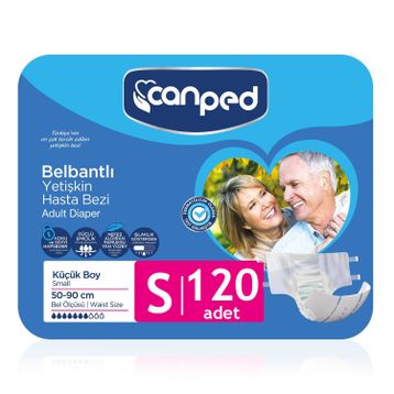 Canped 120 Adet S Belbantlı Tekstil Yüzey Hasta Bezi