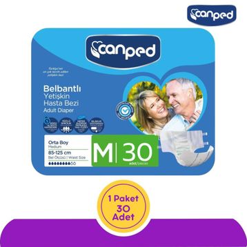 Canped 30 Adet M Belbantlı Tekstil Yüzey Hasta Bezi
