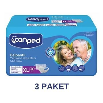 Canped 90 Adet XL Belbantlı Tekstil Yüzey Hasta Bezi