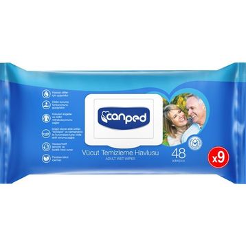 Canped 9x48 432 Yaprak XL Vücut Temizleme Havlusu