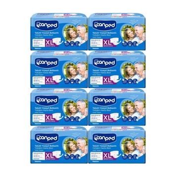 Canped Bel Bantlı Tekstil Yüzey Large-Büyük Boy 8x30 Adet Yetişkin Hasta Bezi