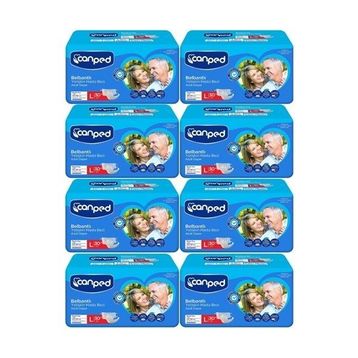 Canped Bel Bantlı Tekstil Yüzey Large-Büyük Boy 8x30 Adet Yetişkin Hasta Bezi