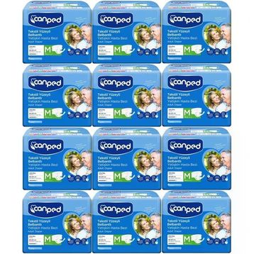 Canped Bel Bantlı Tekstil Yüzey M-Orta Boy 12x18 Adet Yetişkin Hasta Bezi