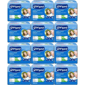 Canped Bel Bantlı Tekstil Yüzey M-Orta Boy 12x18 Adet Yetişkin Hasta Bezi