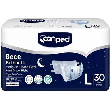 Canped Bel Bantlı Yetişkin Büyük Boy L 30 Adet Hasta Bezi