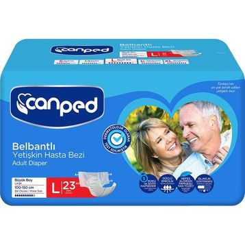 Canped Belbantlı Büyük Boy Large 23 Adet Hasta Bezi