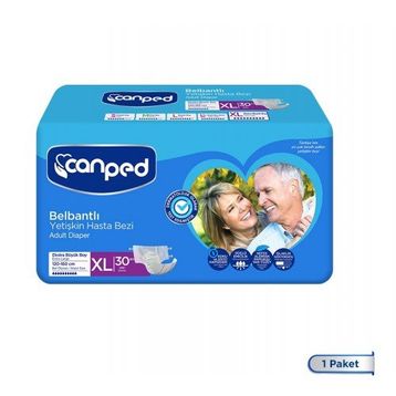 Canped Belbantlı Extra Büyük Boy Large 30'lu Hasta Bezi