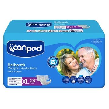 Canped Belbantlı Extra Büyük Boy XL 23 Adet Hasta Bezi