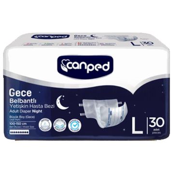 Canped Belbantlı Gece Büyük Large 30 Adet Yetişkin Hasta Bezi