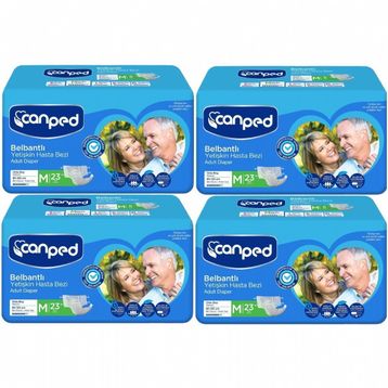 Canped Belbantlı Orta Boy Medium 92 Adet Hasta Bezi