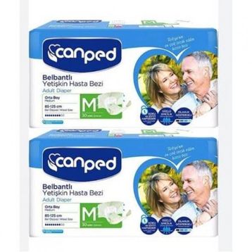 Canped Belbantlı Polietilen M 2x30 Yetişkin Hasta Bezi