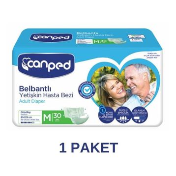 Canped Belbantlı Polietilen M 30 Adet Yetişkin Hasta Bezi