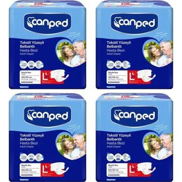 Canped Belbantlı Tekstil Yüzeyli Büyük Boy Gece 4×14'lü Yetişkin Hasta Alt Bezi