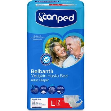 Canped Belbantlı Yetişkin L Beden 2x7 Adet Hasta Bezi
