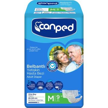 Canped Belbantlı Yetişkin M Beden 2x9 Hasta Bezi