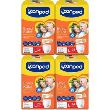 Canped Emici Külot Büyük L 4x24 Paket 96 Adet Yetişkin Hasta Bezi