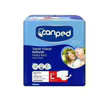 Canped Gece Eko L-Large Beden 14 Adet Belbantlı Hasta Bezi