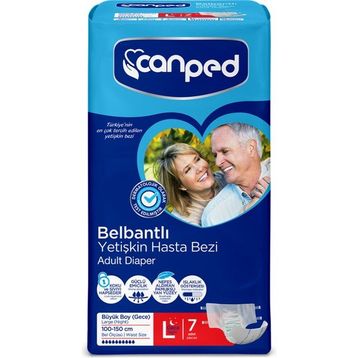 Canped Gece Eko L-Large Beden 28 Adet Belbantlı Hasta Bezi