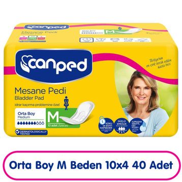 Canped Klasik M Orta Boy 4x10 40 Adet Mesane Pedi