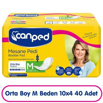 Canped Klasik M Orta Boy 4x10 40 Adet Mesane Pedi