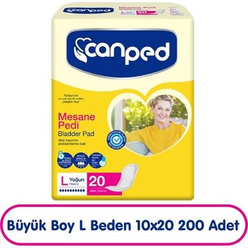 Canped L Beden 20x10 200 Adet Mesane Pedi