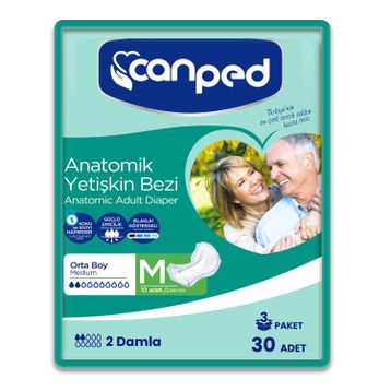 Canped M Beden 30 Adet Anatomik Hasta Bezi