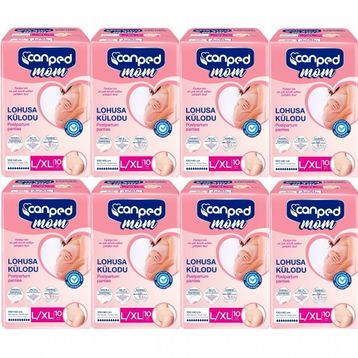 Canped Mom Lohusa L/XL 8x10 Adet İnce Emici Külot