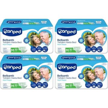 Canped Orta Boy 30x4 Adet Belbantlı Yetişkin Bezi