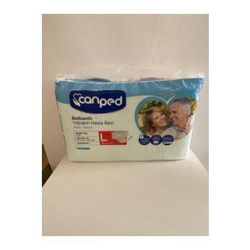Canped P.E. Büyük Boy Large Belbantlı 30'lu Hasta Bezi