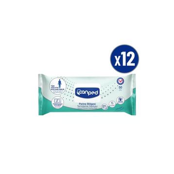 Canped Perine Bölgesi 12x50'li Temizleme Havlusu